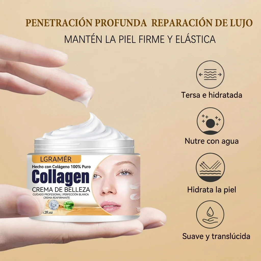 Crema antiedad con colágeno para rostro y contorno – foto 3