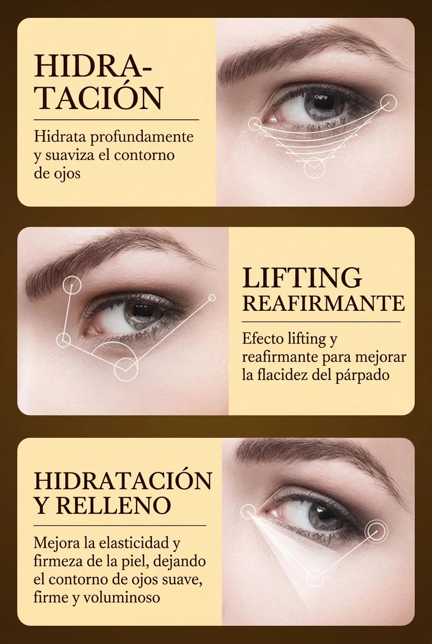 Contorno de ojos con oro 24k y ácido hialurónico – foto 3