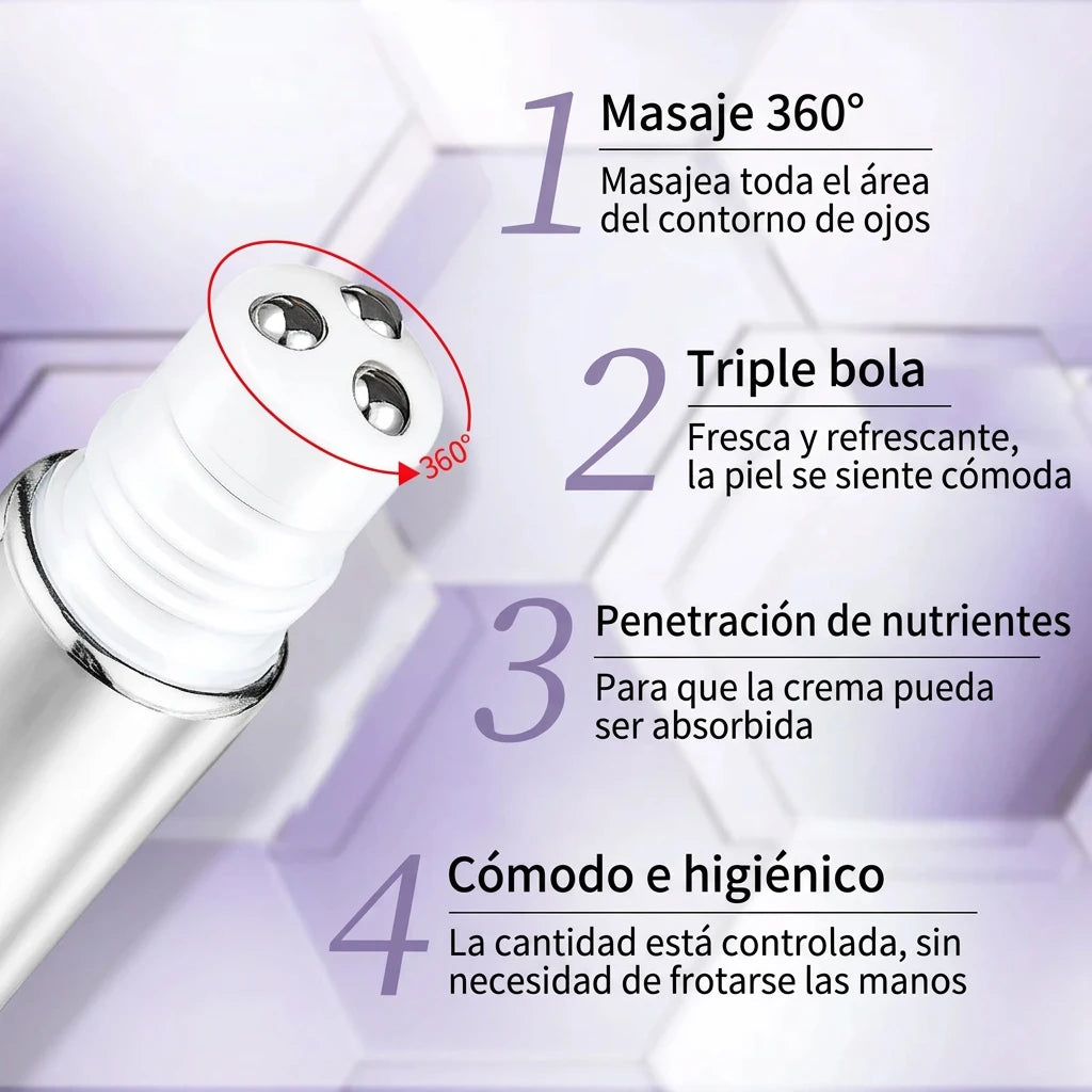 Crema contorno de ojos con roll-on masajeador – foto 3